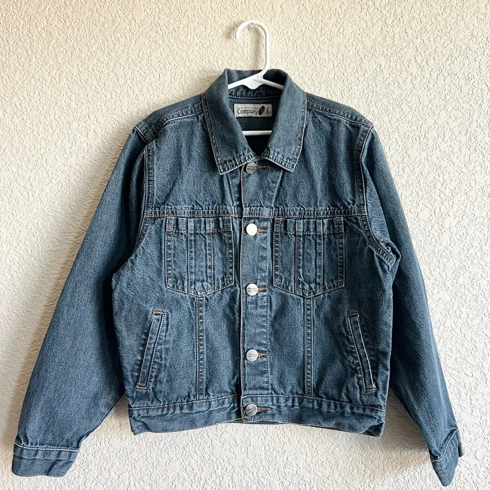 Girls Denim Jean Jacket Girls Size Small Basic Fit Company B Blue Jeans Denim